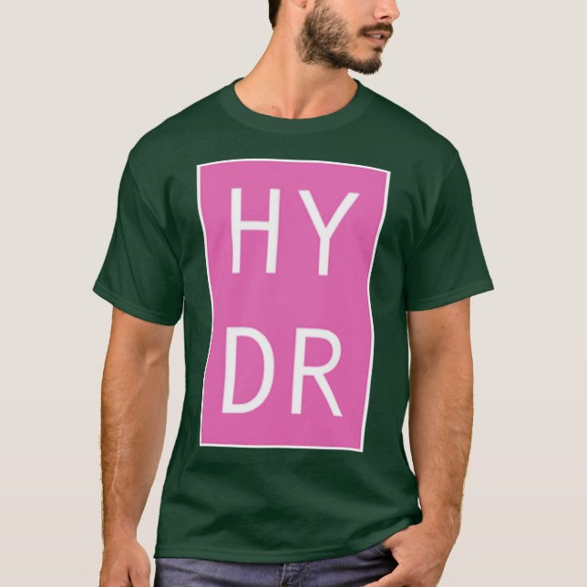 HYDR rosa Oversized T Shirt (Framsida)