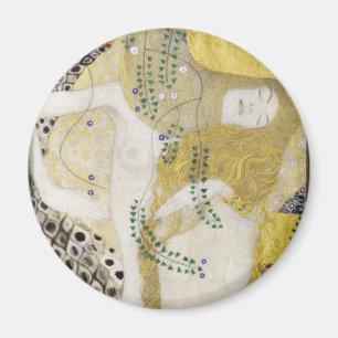 Hydra (alias Vatten Serpents I) av Gustav Klimt Magnet