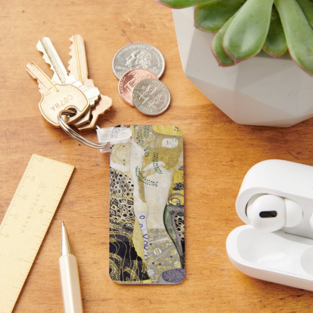 Hydra (alias Vatten Serpents I) av Gustav Klimt Nyckelring (Skrivbord)