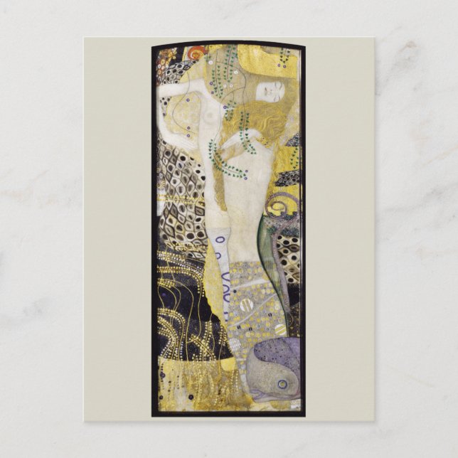 Hydra (alias Vatten Serpents I) av Gustav Klimt Vykort (Framsida)