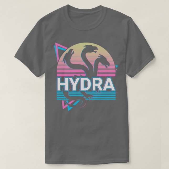 Hydra Ancient Grekiska mythology Retro T Shirt (Design framsida)