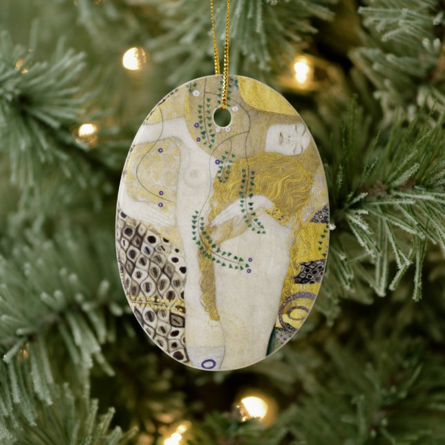 Hydra (även kallad Vattenormar I) av Gustav Klimt Julgransprydnad Keramik (Träd)