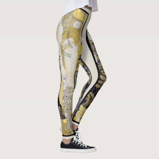 Hydra (även kallad Vattenormar I) av Gustav Klimt Leggings (Höger)