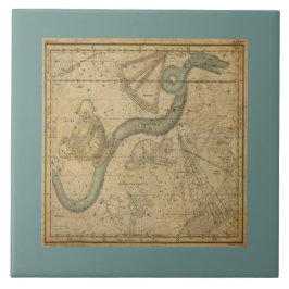 Hydra Constellation-diagram med gamla stjärnor Kakelplatta