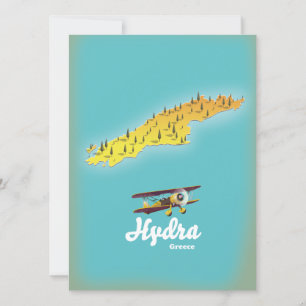 Hydra Grekland retro karta