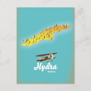 Hydra Grekland retro karta Vykort