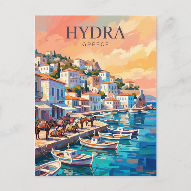 Hydra, Grekland Vykort (Framsida)