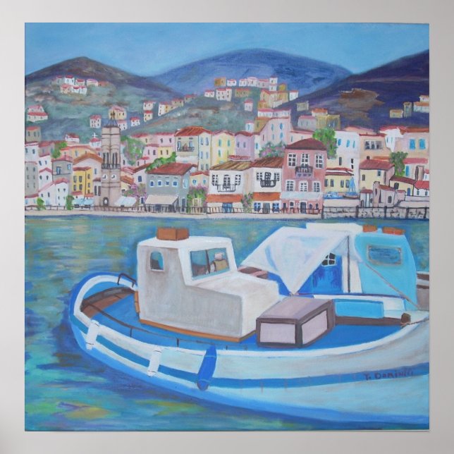 Hydra Island, Grekland Poster (Framsidan)