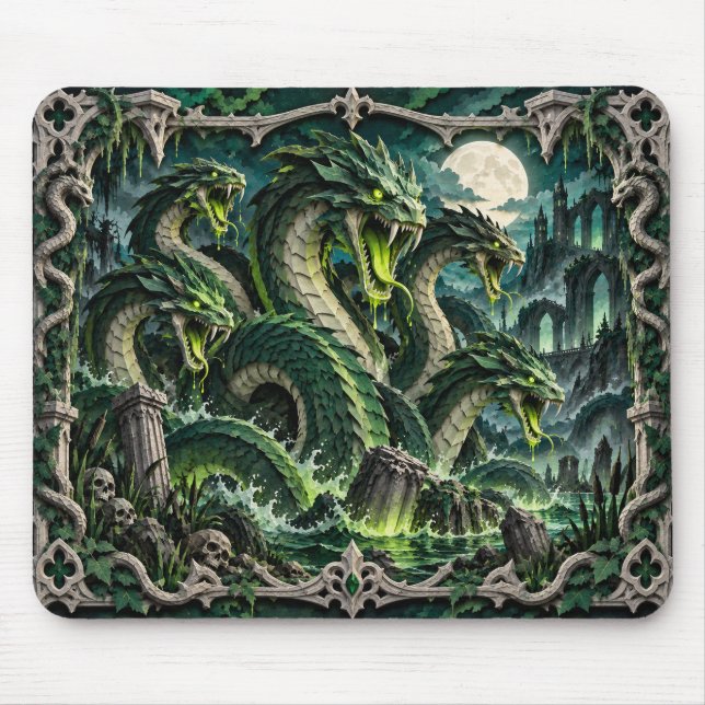 Hydra, Pappersklippt Monster Musmatta (Framsidan)