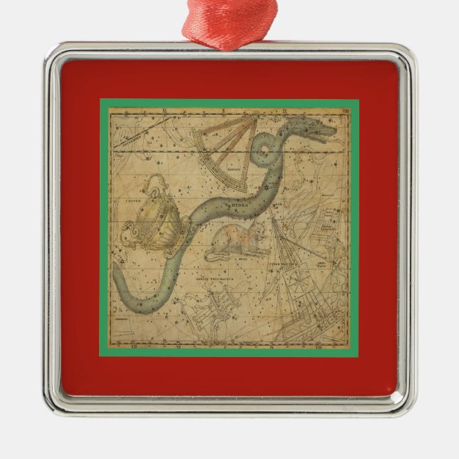 Hydra Vintage Constellation Star Chart jul Julgransprydnad Metall (Framsidan)
