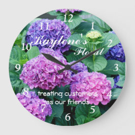 Hydrangea 4511 Clock- anpassa eller anpassa Stor Klocka
