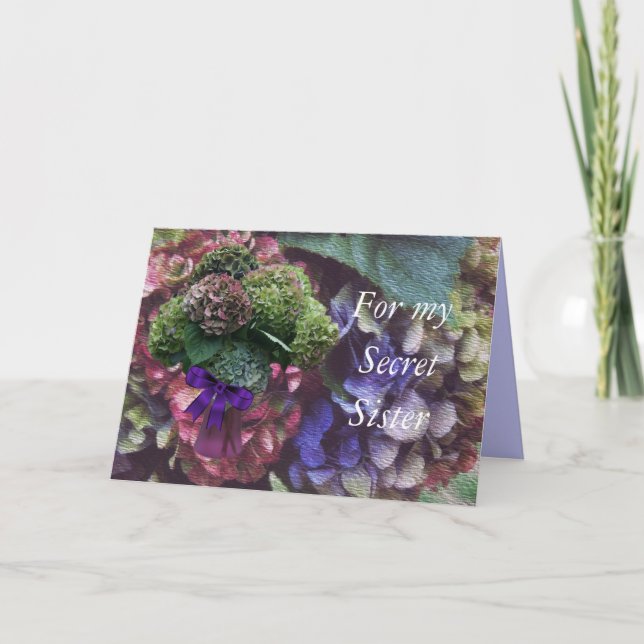 Hydrangea 5414- anpassa alla tillfälle kort (Framsida)