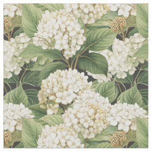 Hydrangea akvarellblomma Boho retro blommor Tyg