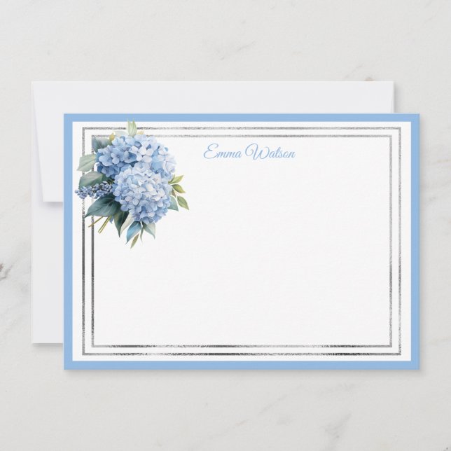 Hydrangea Anpassat Namn Kort (Framsida)