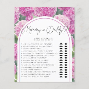Hydrangea Baby Shower Mamma eller Pappa Games