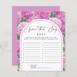 Hydrangea Baby Shower Namn Sång Games