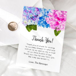 Hydrangea Baby Shower Tack Kort