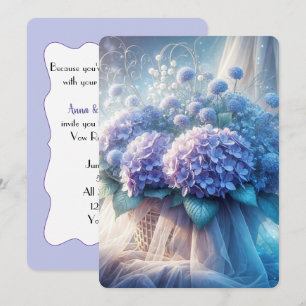 Hydrangea Basket för förnyelse av Bröllop Vow Inbjudningar