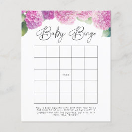 Hydrangea Bebis Shower Baby Bingo Spel