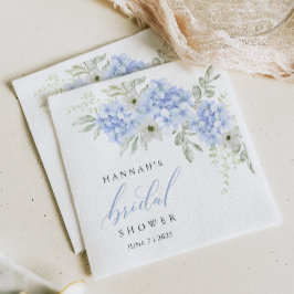 Hydrangea Blå Blommig Bröllopsdusch Pappersservett