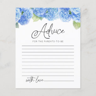 Hydrangea Blåa blommor Advice Pary Baby Shower
