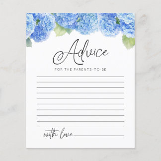 Hydrangea Blåa blommor Advice Pary Baby Shower