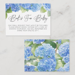 Hydrangea Blåa blommor Bokar för babyskor Tilläggskort