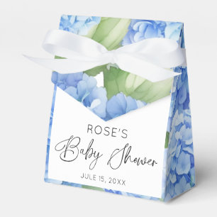 Hydrangea Blåa blommor Det är en pojkvän-babyskor Presentaskar