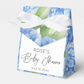 Hydrangea Blåa blommor Det är en pojkvän-babyskor Presentaskar