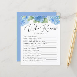 Hydrangea Blåa blommor som känner till spel i Mamm