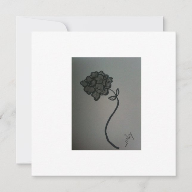 Hydrangea blankettkort/inbjudan 1 inbjudningar (Framsida)