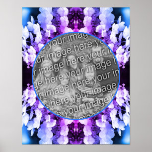 Hydrangea Blomma Färgad Ram Lägg Till Ditt Foto Poster