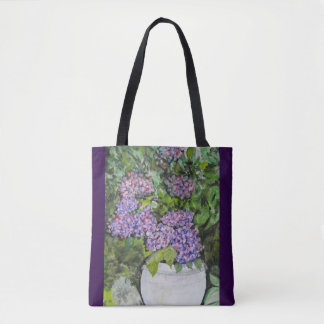 Hydrangea Blomma Handväskan Tygkasse