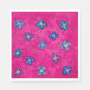 Hydrangea Blommar Party Napkins Pappersservett