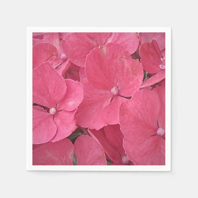 Hydrangea Blommars Napkin Pappersservett (Framsidan)