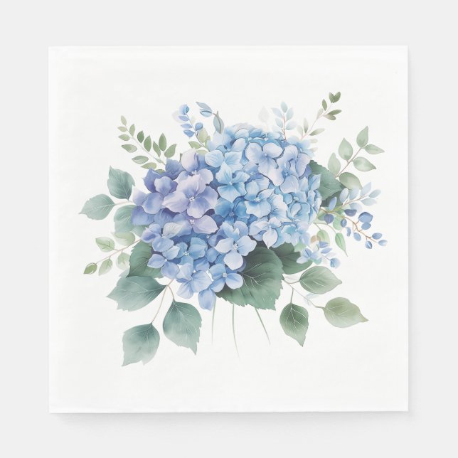 Hydrangea Blommig Pappersservett (Framsidan)