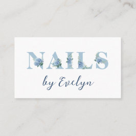 Hydrangea Blommigt Brev Nagel Affärskort Visitkort