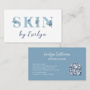 Hydrangea Blommigt Brev Skin Affärskort Visitkort