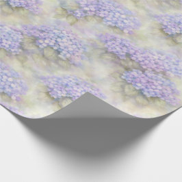 Hydrangea Blommigt Presentpapper | Elegant Blå & L