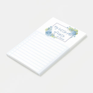 Hydrangea-Blommigten "Min lilla hyllad" av LeahG Post-it Block