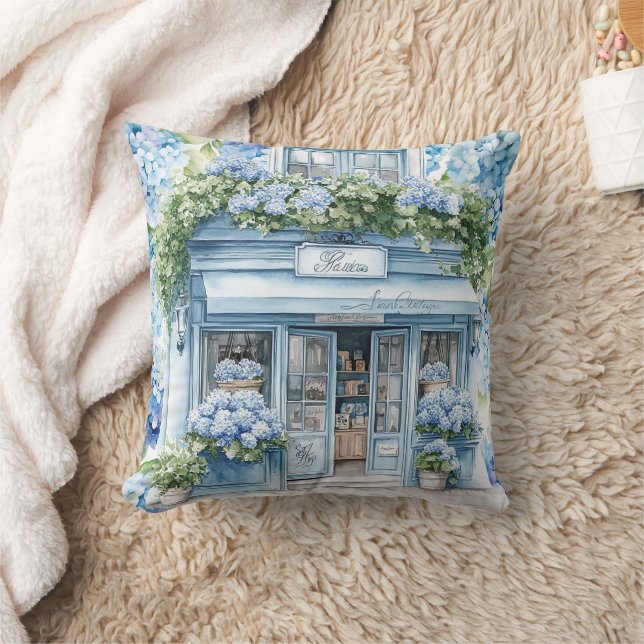 Hydrangea blommor akvarell kudde (Filt)