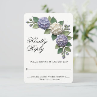 Hydrangea Blommor Bröllop OSA Kort