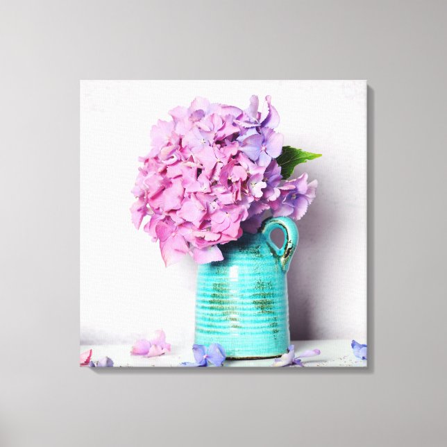 Hydrangea blommor canvastryck (Framsida)