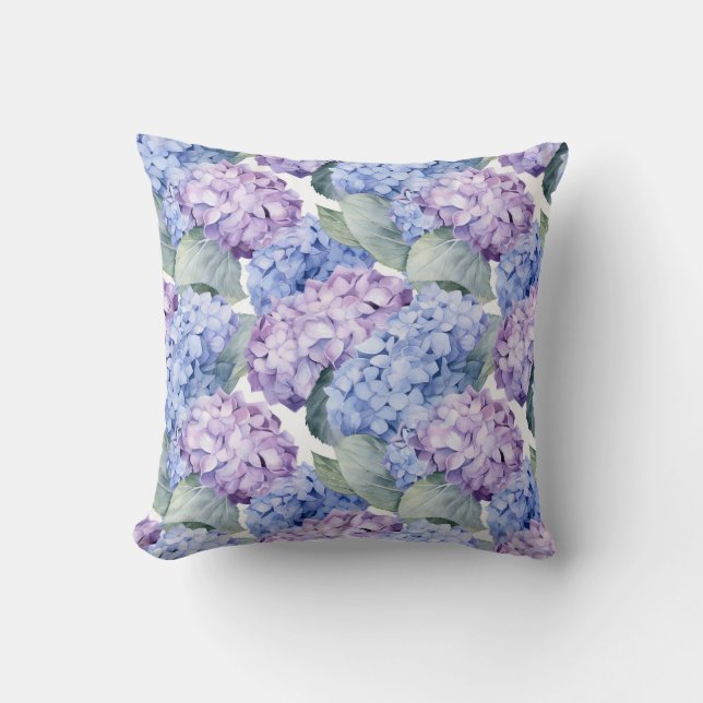 Hydrangea Blommor Kudde (Framsida)