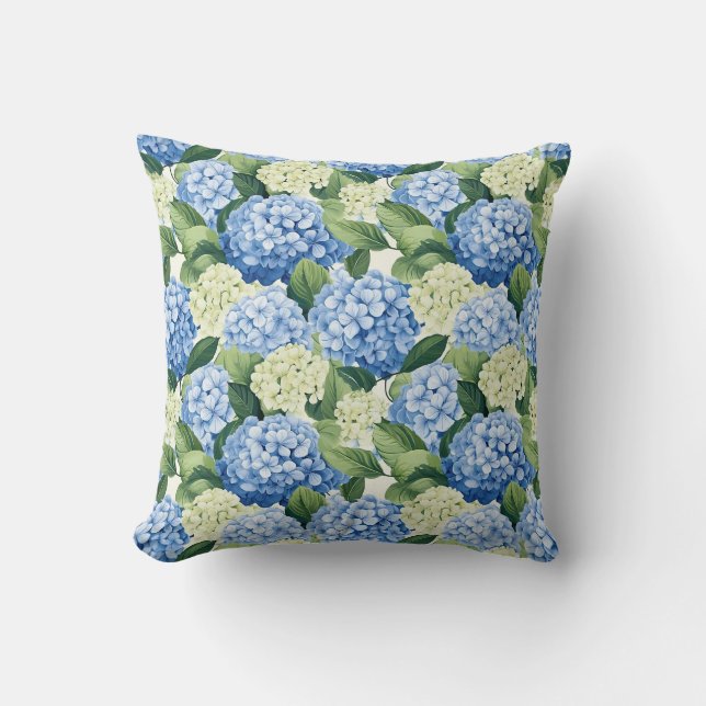 Hydrangea Blommor Kudde (Framsida)