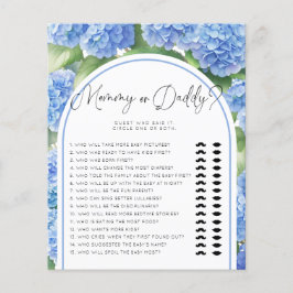 Hydrangea Blommor Mamma eller Pappa Baby Shower Sp