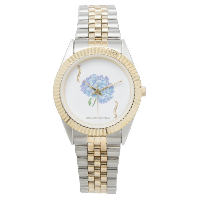 Hydrangea Bloom – Vintage Botanical Flower  Armbandsur (Framsida)