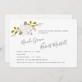 Hydrangea Blooms Botanisk repetitionsmiddag Inbjudningar