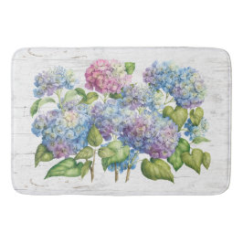 Hydrangea Blooms med Wood Badrumsmatta