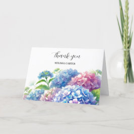 Hydrangea Blue Blommigt Bröllop Tack